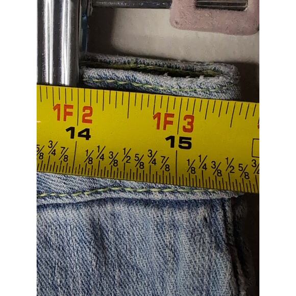 LA Blues dusty floral butterfly embroidered accent light denim jeans 12 - Picture 3 of 9